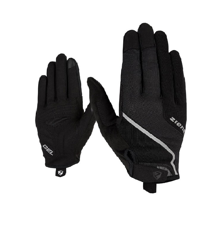 Ziener Long Finger Cycling Glove Clyo ( Gel Padding) black - 1 Pair
